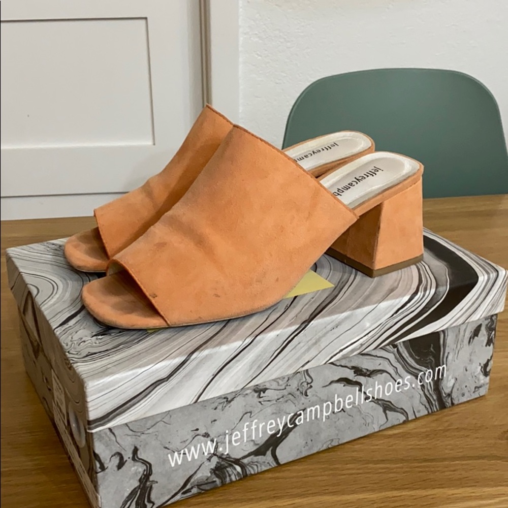 Jeffrey Campbell Perpetua Coral Suede Sandals - 9